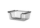 Oceanstar Stackable Metal Wire Storage Basket – Black, set of 2