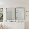 Black Rectangular Metal Framed Mirror, 30"X 40"