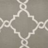 Grey Fretwork Print Grommet Top Window Curtain Panel 50"x84"