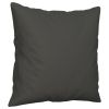 Throw Pillows 2 pcs Dark Gray 15.7"x15.7" Microfiber Fabric