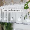 White Embroidered Swan Half Curtain Tassel Valance ,59x15