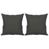 Throw Pillows 2 pcs Dark Gray 15.7"x15.7" Microfiber Fabric