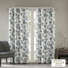 White Dobby Jacquard Printed Room Darkening Curtain Panel