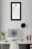 Black Framed "Eye Chart II" by Artisan Marla Rae