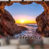 Nature Cave Beach Landscape Wall Tapestry Backdrop; 51x70