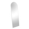 White 63x20 inch metal arch stand full length mirror