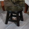 Espresso Queen Bee, Carved Wooden Step Stool 10"H x 11"D