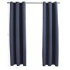 Blackout Curtains with Rings 2 pcs Anthracite 37"x 84" Fabric