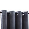 Blackout Curtains with Rings 2 pcs Anthracite 54"x 95" Velvet