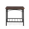 Rustic Brown 3 in 1 Coffee Table with Open Storage