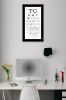 Black Framed "Eye Chart I" by Artisan Marla Rae