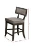 Rustic Espresso Counter Height Dining Chairs wood & Veneer, 2