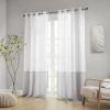 White and Grey Dual-colored Curtain Panel (Single) 52" x 84"