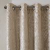 Champagne Hue Knitted Jacquard Damask Blackout Curtain, 2