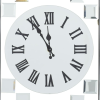 Silver Glass DecMode 13" x 42" Beveled Mirrored Wall Clock