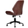 Office Brown Leisure Mid-back PU Upholstered Rolling Chair