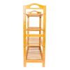 Light Wood Color Bamboo 4-Tier Shoe Rack, Shelf Storage