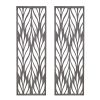 Grey Laser Cut Wood 2 pc Panel Wall Decor Set 36" x 12"