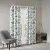 White Dobby Jacquard Printed Room Darkening Curtain Panel