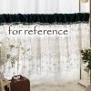 Sheer European Styles Half Curtain Velvet Embroidery, 59x19