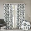 White Dobby Jacquard Printed Room Darkening Curtain Panel