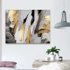 Gold and Silver Framed Canvas Abstract Style Color Painting