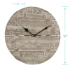 Sunwashed Wood Brown La Crosse Clock 12" Analog Clock