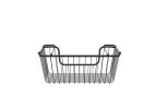 Oceanstar Stackable Metal Wire Storage Basket – Black, set of 2