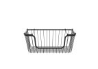 Oceanstar Stackable Metal Wire Storage Basket – Black, set of 2