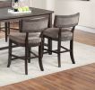 Rustic Espresso Counter Height Dining Chairs wood & Veneer, 2