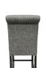 Charcoal Fabric, Nailheads Trim, Counter Height Chairs, Set of 2