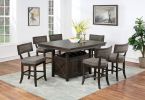 Rustic Espresso Counter Height Dining Chairs wood & Veneer, 2