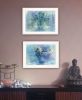 White Framed "Susie's Blue Bouquet" 2-Piece By Tracy Owen