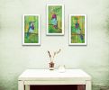 White Framed "Three Hummingbirds" Collection By Lisa Morales