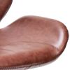 Office Brown Leisure Mid-back PU Upholstered Rolling Chair