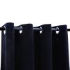 Blackout Curtains with Rings 2 pcs Black 54"x 63" Velvet