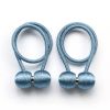 Magnetic Rope Ball Curtain Holder Tiebacks Rods, 2 pcs.