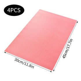 Refrigerator Liners; Washable Mats, Covers Pads ,4 /8/12Pc (Color: pink)