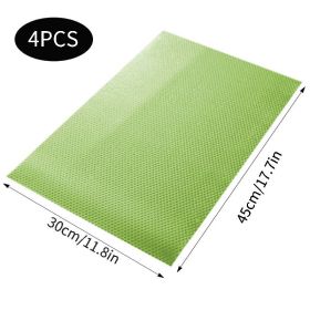 Refrigerator Liners; Washable Mats, Covers Pads ,4 /8/12Pc (Color: green)