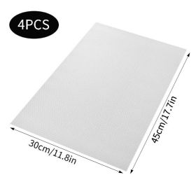 Refrigerator Liners; Washable Mats, Covers Pads ,4 /8/12Pc (Color: Transparent White)