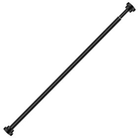 Black Heavy-Duty Adjustable Shower Curtain Rod, Stainless (size: 80cm)