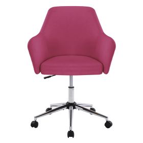 Home Office Executive Swivel Adjustable Chair with Soft Seat (Color: Rose Red)