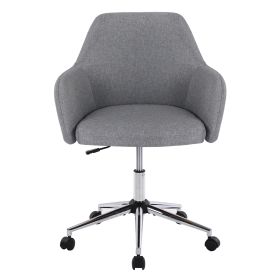 Home Office Executive Swivel Adjustable Chair with Soft Seat (Color: Grey)