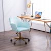 Modern Velvet Adjustable Height 360 Revolving Office Chair