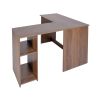 L-Shape Corner Computer Desk with 2 Shelves,39.4"w x 47.2"d