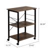 Baker's Rack 3-Tier Kitchen Utility Microwave Oven Stand