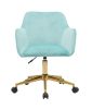 Modern Velvet Adjustable Height 360 Revolving Office Chair