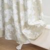 Muwago Vintage White/Beige Large Print Shower Curtain