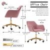 Modern Velvet Adjustable Height 360 Revolving Office Chair