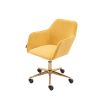 Modern Velvet Adjustable Height 360 Revolving Office Chair